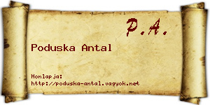 Poduska Antal névjegykártya